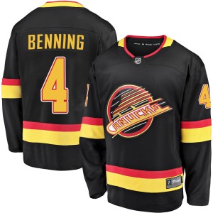 Youth Vancouver Canucks Jim Benning Fanatics Branded Premier Breakaway 2019/20 Flying Skate Jersey - Black