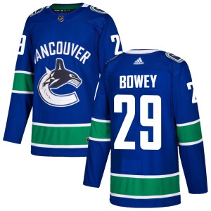 Men's Vancouver Canucks Madison Bowey Adidas Authentic Home Jersey - Blue