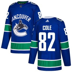 Men's Vancouver Canucks Ian Cole Adidas Authentic Home Jersey - Blue