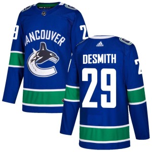 Men's Vancouver Canucks Casey DeSmith Adidas Authentic Home Jersey - Blue