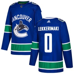 Men's Vancouver Canucks Jonathan Lekkerimaki Adidas Authentic Home Jersey - Blue