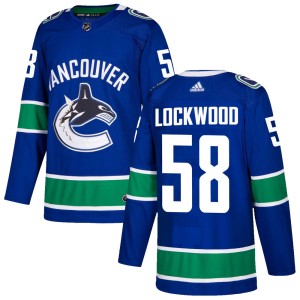 Men's Vancouver Canucks William Lockwood Adidas Authentic Home Jersey - Blue