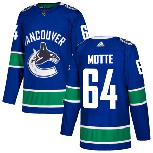Men's Vancouver Canucks Tyler Motte Adidas Authentic Home Jersey - Blue