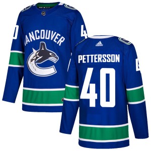 Men's Vancouver Canucks Elias Pettersson Adidas Authentic Home Jersey - Blue