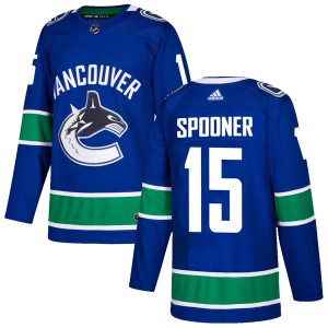 Men's Vancouver Canucks Ryan Spooner Adidas Authentic Home Jersey - Blue