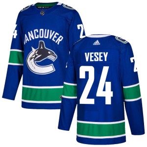 Men's Vancouver Canucks Jimmy Vesey Adidas Authentic Home Jersey - Blue