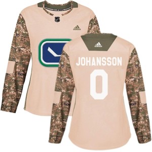 Women's Vancouver Canucks Filip Johansson Adidas Authentic Veterans Day Practice Jersey - Camo