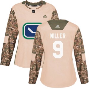 Women's Vancouver Canucks J.T. Miller Adidas Authentic Veterans Day Practice Jersey - Camo