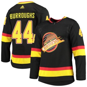 Men's Vancouver Canucks Kyle Burroughs Adidas Authentic Alternate Primegreen Pro Jersey - Black