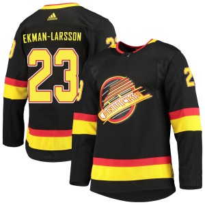 Men's Vancouver Canucks Oliver Ekman-Larsson Adidas Authentic Alternate Primegreen Pro Jersey - Black