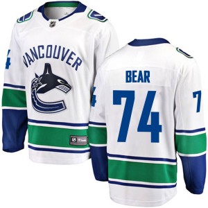 Men's Vancouver Canucks Ethan Bear Fanatics Branded Breakaway Away Jersey - White