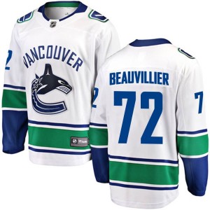 Men's Vancouver Canucks Anthony Beauvillier Fanatics Branded Breakaway Away Jersey - White