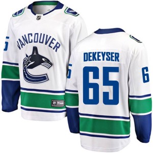 Men's Vancouver Canucks Danny DeKeyser Fanatics Branded Breakaway Away Jersey - White