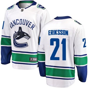 Men's Vancouver Canucks Loui Eriksson Fanatics Branded Breakaway Away Jersey - White