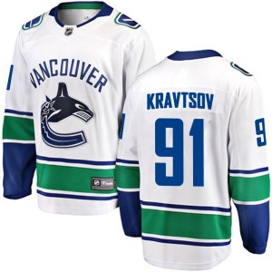 Men's Vancouver Canucks Vitali Kravtsov Fanatics Branded Breakaway Away Jersey - White