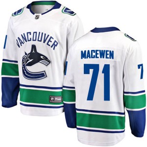 Men's Vancouver Canucks Zack MacEwen Fanatics Branded Breakaway Away Jersey - White