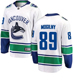 Men's Vancouver Canucks Alexander Mogilny Fanatics Branded Breakaway Away Jersey - White