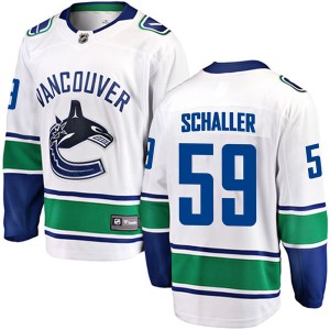Men's Vancouver Canucks Tim Schaller Fanatics Branded Breakaway Away Jersey - White