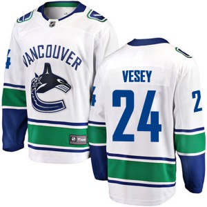 Men's Vancouver Canucks Jimmy Vesey Fanatics Branded Breakaway Away Jersey - White