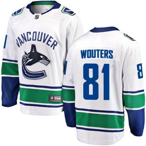 Men's Vancouver Canucks Chase Wouters Fanatics Branded Breakaway Away Jersey - White
