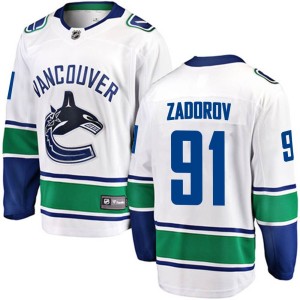 Men's Vancouver Canucks Nikita Zadorov Fanatics Branded Breakaway Away Jersey - White