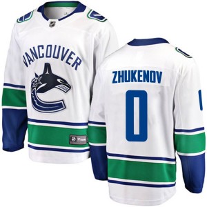 Men's Vancouver Canucks Dmitry Zhukenov Fanatics Branded Breakaway Away Jersey - White