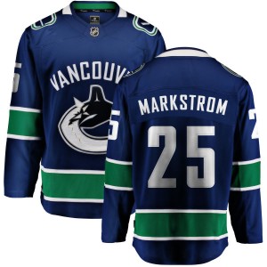 Men's Vancouver Canucks Jacob Markstrom Fanatics Branded Home Breakaway Jersey - Blue