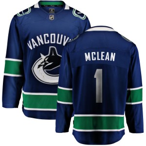 Youth Vancouver Canucks Kirk Mclean Fanatics Branded Home Breakaway Jersey - Blue