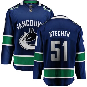 Youth Vancouver Canucks Troy Stecher Fanatics Branded Home Breakaway Jersey - Blue