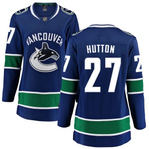 Women's Vancouver Canucks Ben Hutton Fanatics Branded Home Breakaway Jersey - Blue