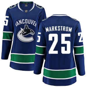 Women's Vancouver Canucks Jacob Markstrom Fanatics Branded Home Breakaway Jersey - Blue