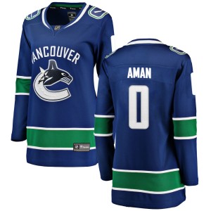 Women's Vancouver Canucks Nils Aman Fanatics Branded Breakaway Home Jersey - Blue