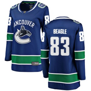 Women's Vancouver Canucks Jay Beagle Fanatics Branded Breakaway Home Jersey - Blue