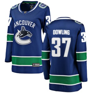 Women's Vancouver Canucks Justin Dowling Fanatics Branded Breakaway Home Jersey - Blue
