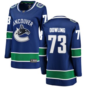 Women's Vancouver Canucks Justin Dowling Fanatics Branded Breakaway Home Jersey - Blue