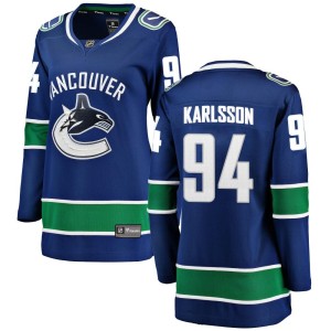 Women's Vancouver Canucks Linus Karlsson Fanatics Branded Breakaway Home Jersey - Blue