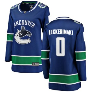 Women's Vancouver Canucks Jonathan Lekkerimaki Fanatics Branded Breakaway Home Jersey - Blue