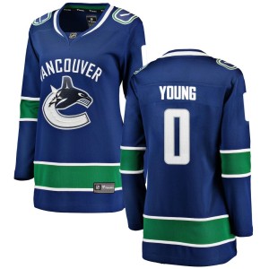Women's Vancouver Canucks Ty Young Fanatics Branded Breakaway Home Jersey - Blue