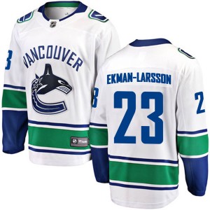 Youth Vancouver Canucks Oliver Ekman-Larsson Fanatics Branded Breakaway Away Jersey - White