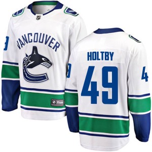 Youth Vancouver Canucks Braden Holtby Fanatics Branded Breakaway Away Jersey - White