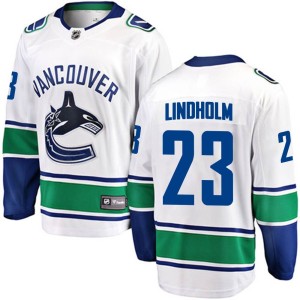 Youth Vancouver Canucks Elias Lindholm Fanatics Branded Breakaway Away Jersey - White