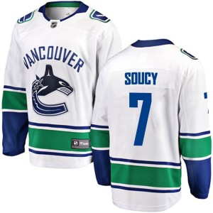 Youth Vancouver Canucks Carson Soucy Fanatics Branded Breakaway Away Jersey - White