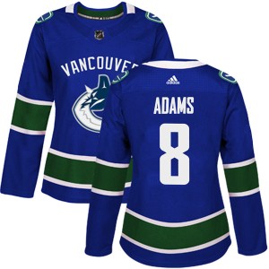 Women's Vancouver Canucks Greg Adams Adidas Authentic Home Jersey - Blue