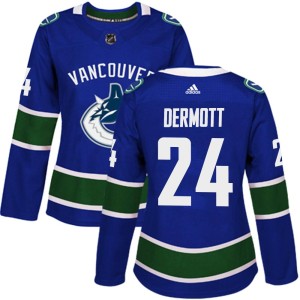 Women's Vancouver Canucks Travis Dermott Adidas Authentic Home Jersey - Blue