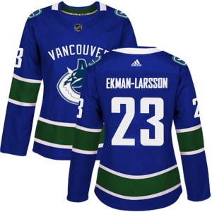 Women's Vancouver Canucks Oliver Ekman-Larsson Adidas Authentic Home Jersey - Blue
