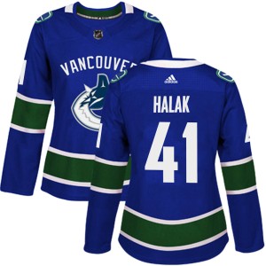 Women's Vancouver Canucks Jaroslav Halak Adidas Authentic Home Jersey - Blue