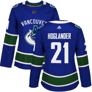 Women's Vancouver Canucks Nils Hoglander Adidas Authentic Home Jersey - Blue