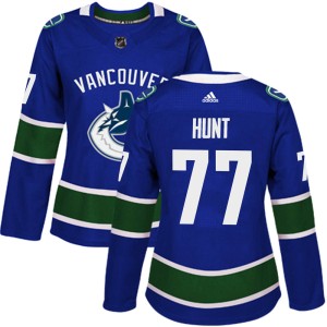 Women's Vancouver Canucks Brad Hunt Adidas Authentic Home Jersey - Blue