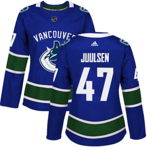Women's Vancouver Canucks Noah Juulsen Adidas Authentic Home Jersey - Blue