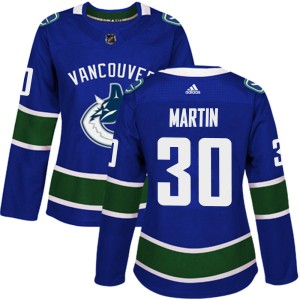 Women's Vancouver Canucks Spencer Martin Adidas Authentic Home Jersey - Blue